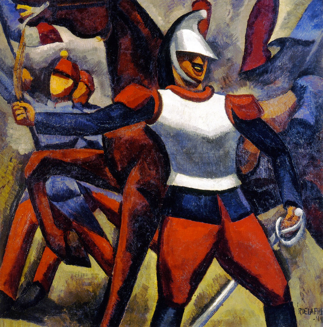 Le Cuirassier, vintage artwork by Roger de la Fresnaye, 12x8" (A4) Poster