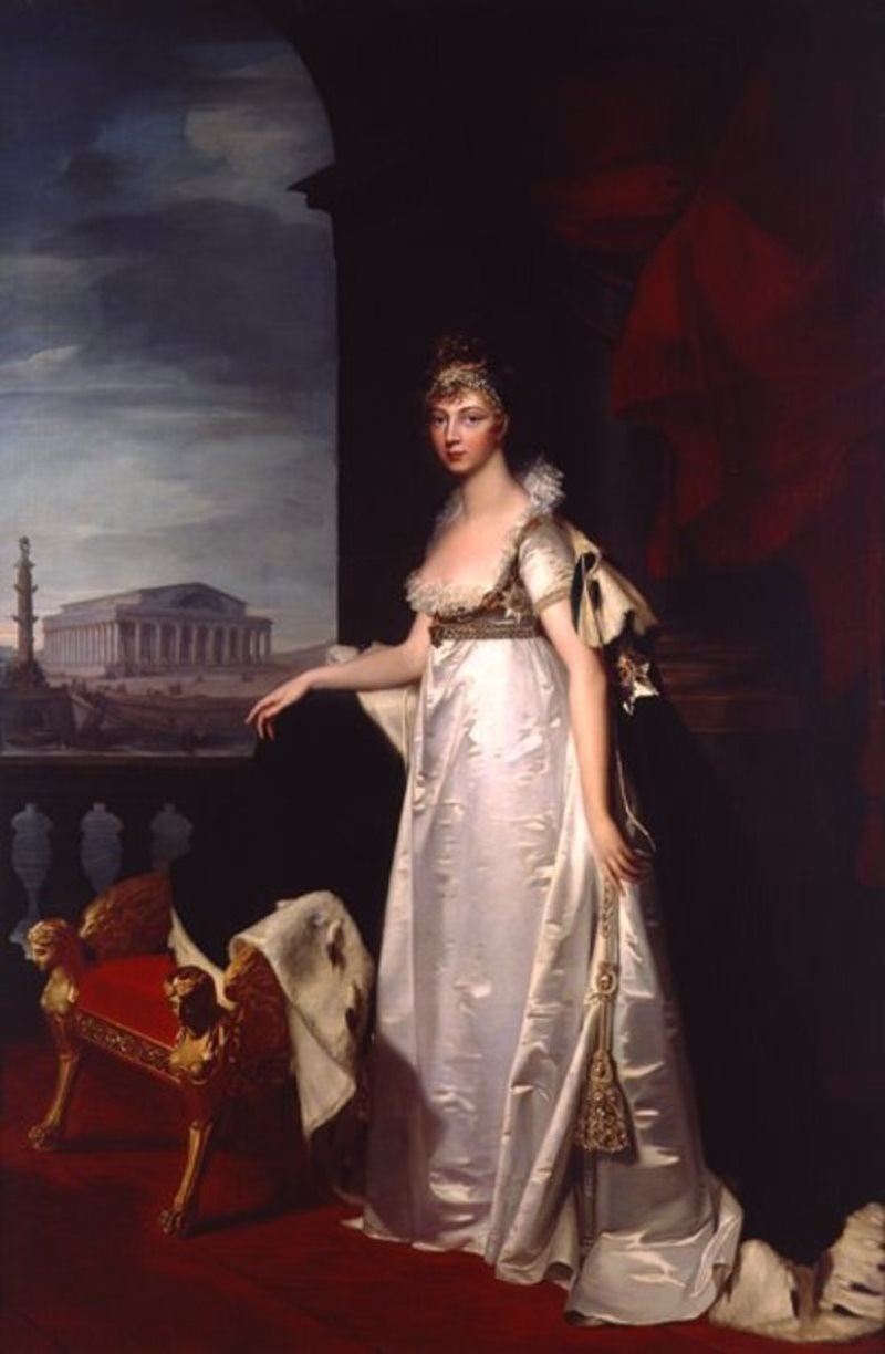 Portrait of Empress Elisabeth, vintage artwork by Jean Laurent Mosnier, 12x8" (A4) Poster