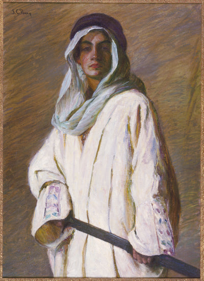 Portrait of Kahlil Gibran, vintage artwork by Lilla Cabot Perry, 12x8" (A4) Poster