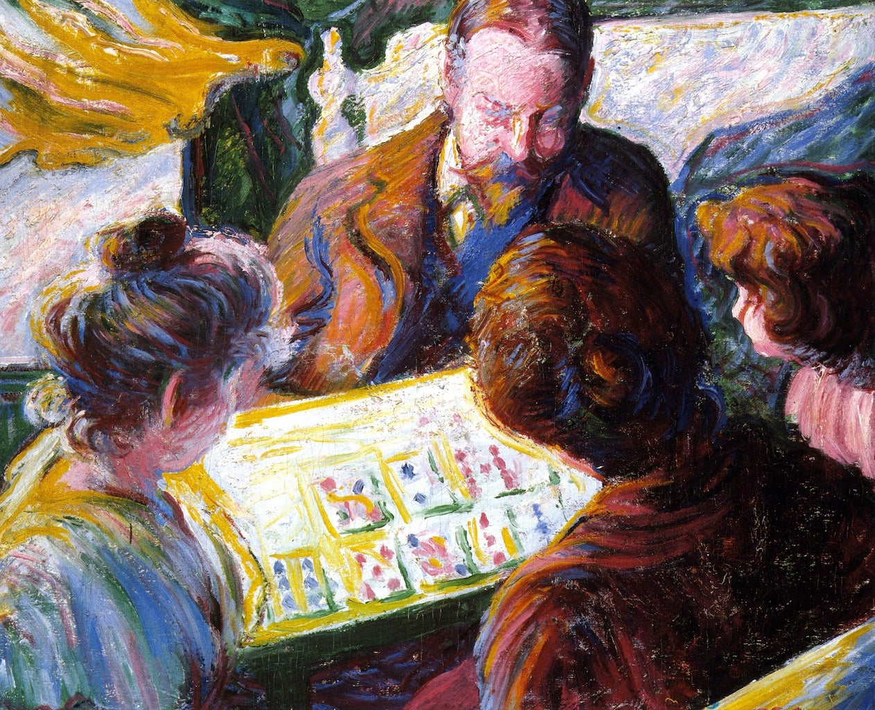 The Cards Players, vintage artwork by Theodore Earl Butler, 12x8" (A4) Poster