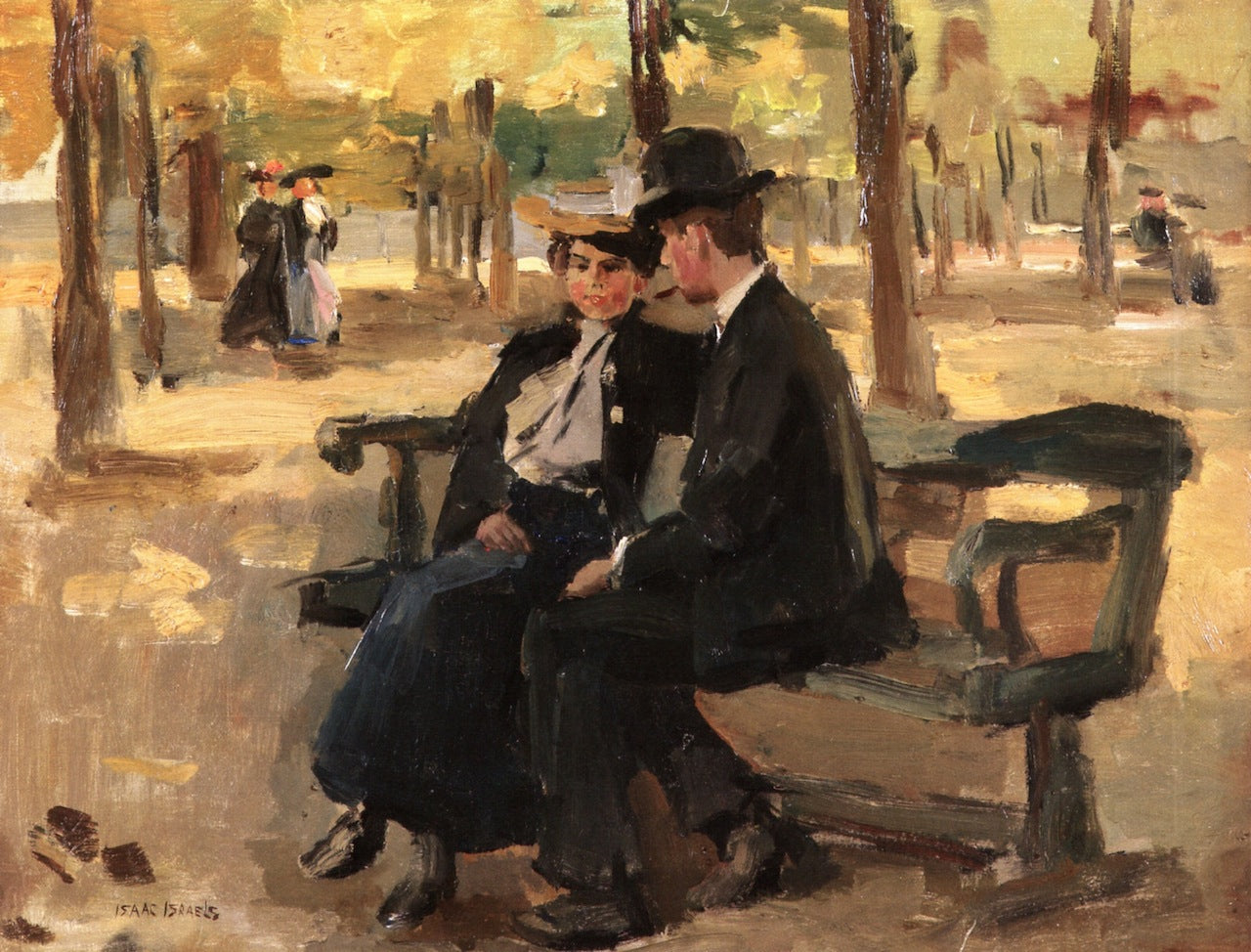 An Afternoon in the Bois de Boulogne, Paris by Isaac Israels,A3(16x12")Poster