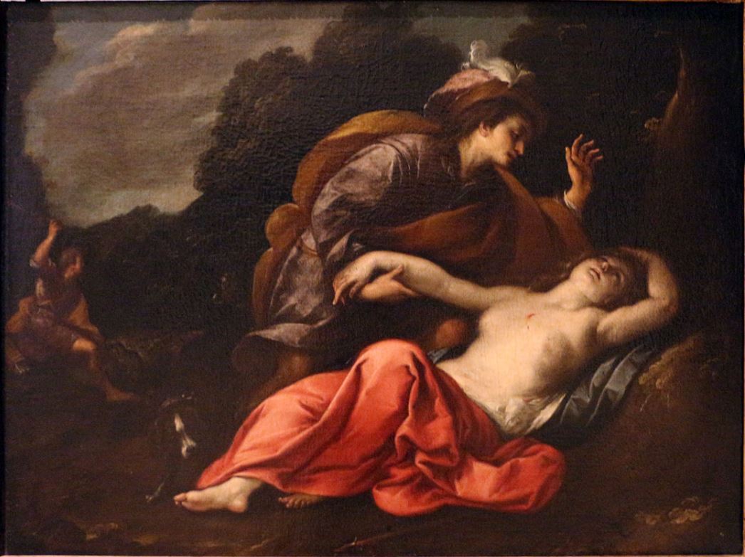 Cephalus and Procris, vintage artwork by Carlo Francesco Nuvolone, 12x8" (A4) Poster