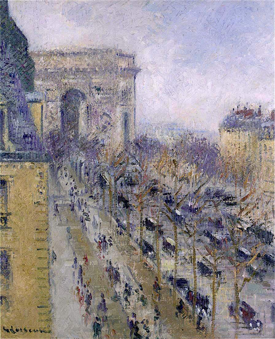 The Arc de Triomphe - Friedland Avenue by Gustave Loiseau,A3(16x12")Poster