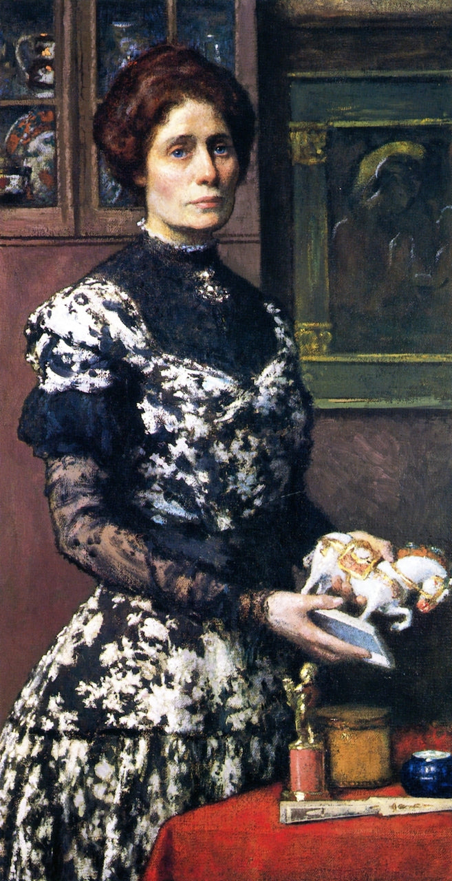 The Delft Horse, vintage artwork by Gari Melchers, 12x8" (A4) Poster