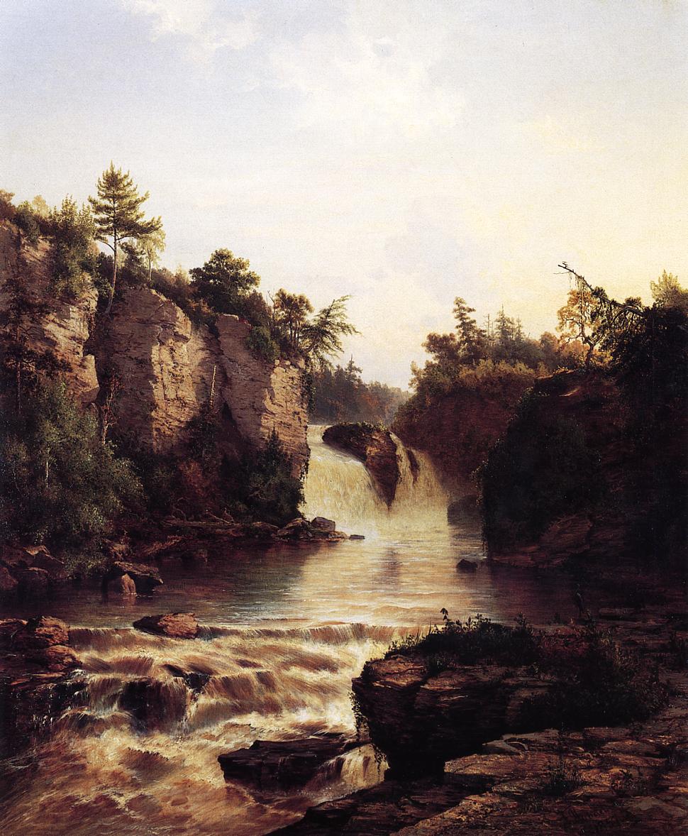 Ausable Falls, vintage artwork by Frederick Rondel, 12x8" (A4) Poster