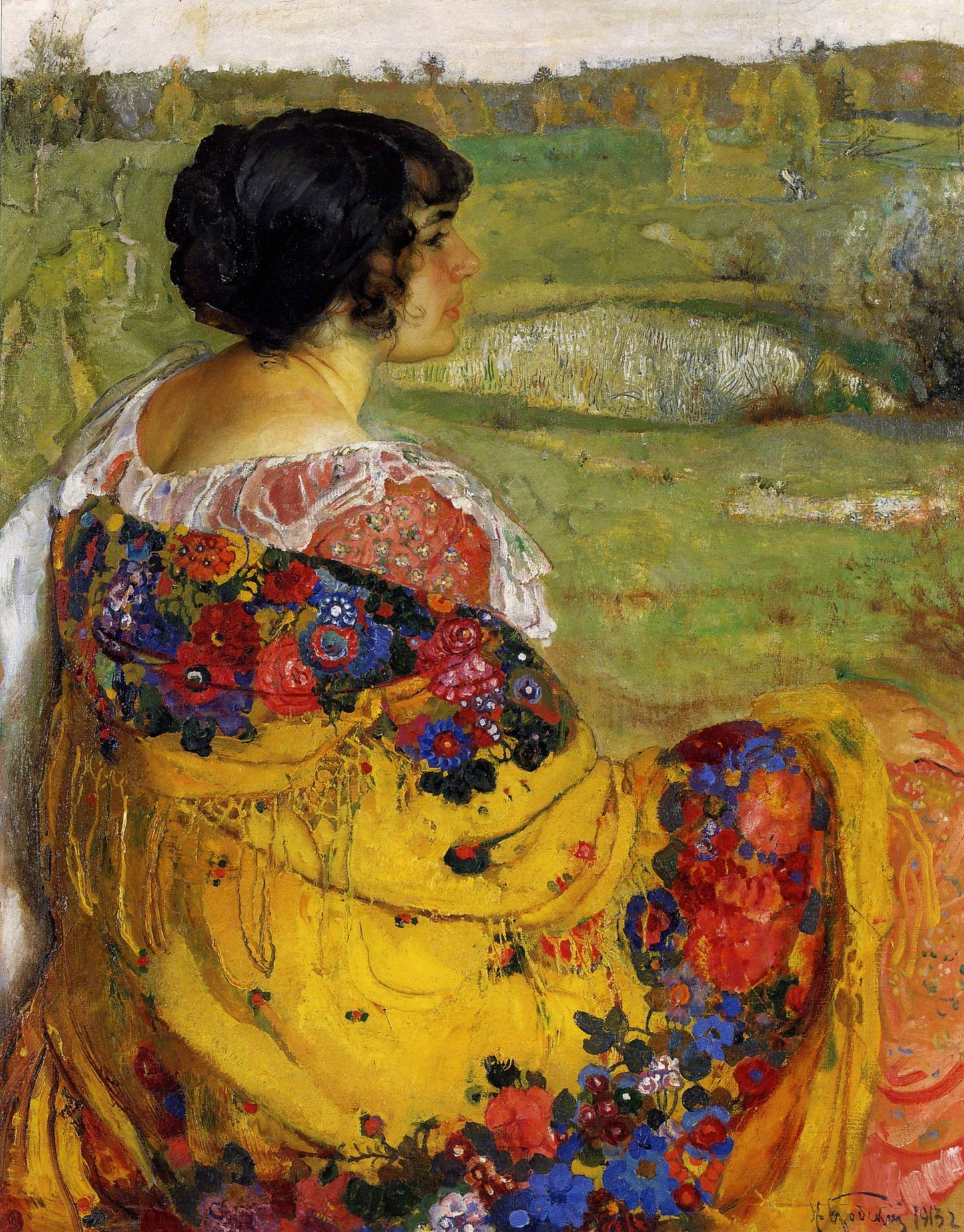 Portrait of Artist's Wife, Lyubov by Isaak Brodsky,16x12(A3) Poster