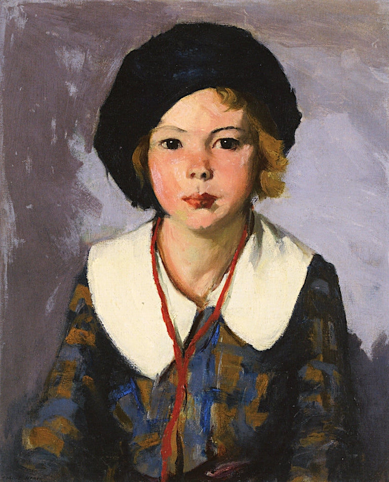 The Blue Tam, vintage artwork by Robert Henri, 12x8" (A4) Poster