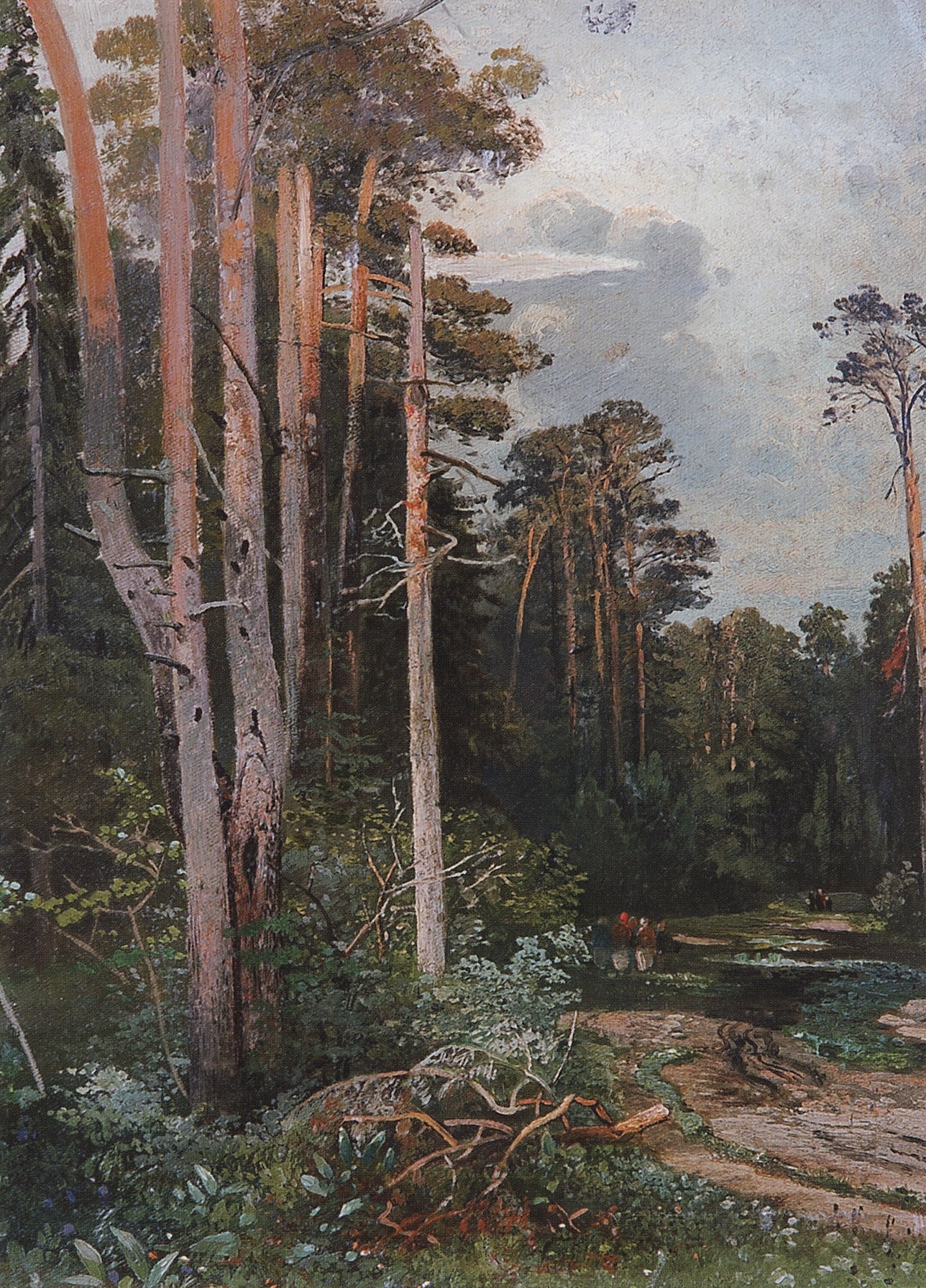 Forest Path, vintage artwork by Alexei Kondratyevich Savrasov, 12x8" (A4) Poster