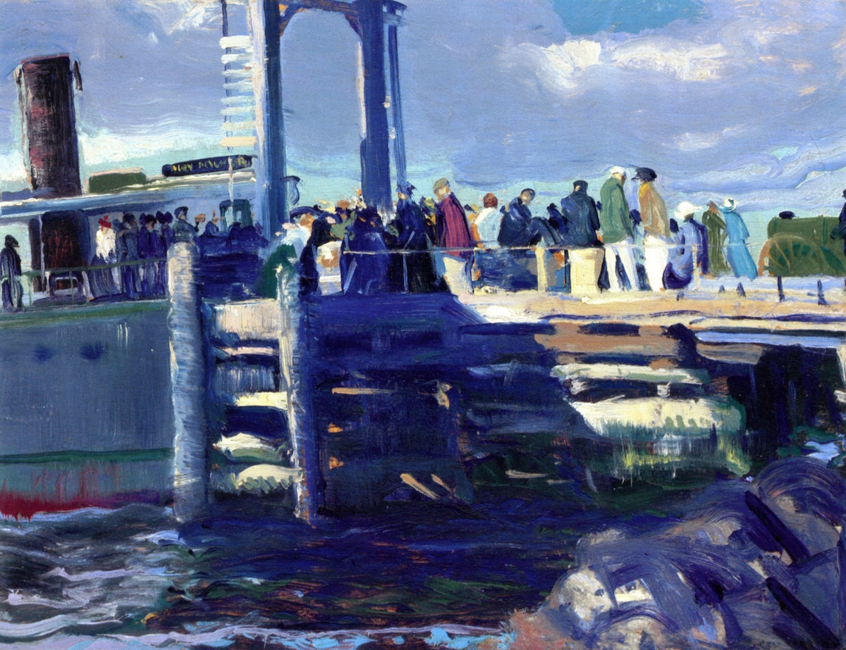 The Dock, vintage artwork by George Wesley Bellows, 12x8" (A4) Poster