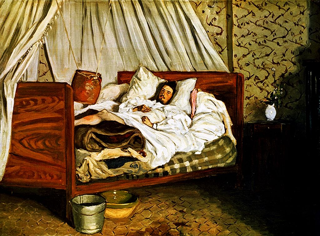 The Improvised Field Hospital, vintage artwork by Jean Frederic Bazille, 12x8" (A4) Poster