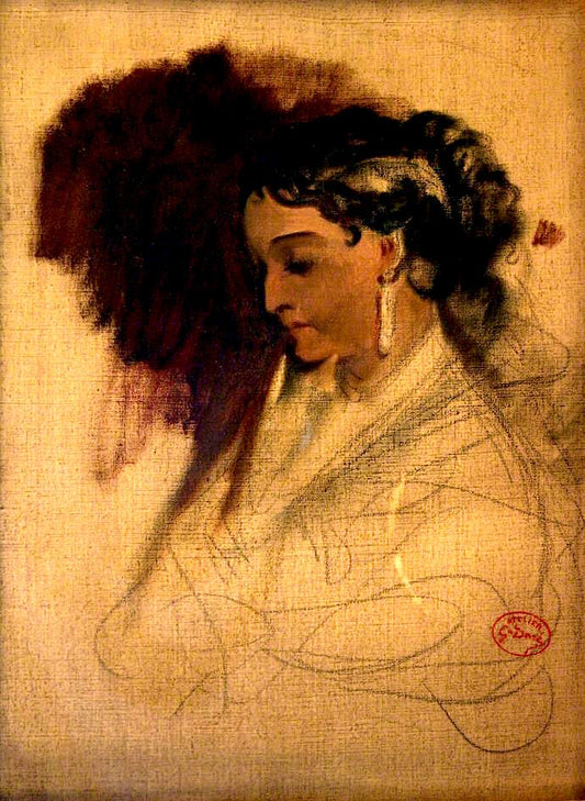 Madame Adelina Patti (unfinished), vintage artwork by Gustave Dore, 12x8" (A4) Poster