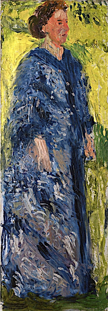 Mathilde Schönberg in the Garden, vintage artwork by Richard Gerstl, 12x8" (A4) Poster