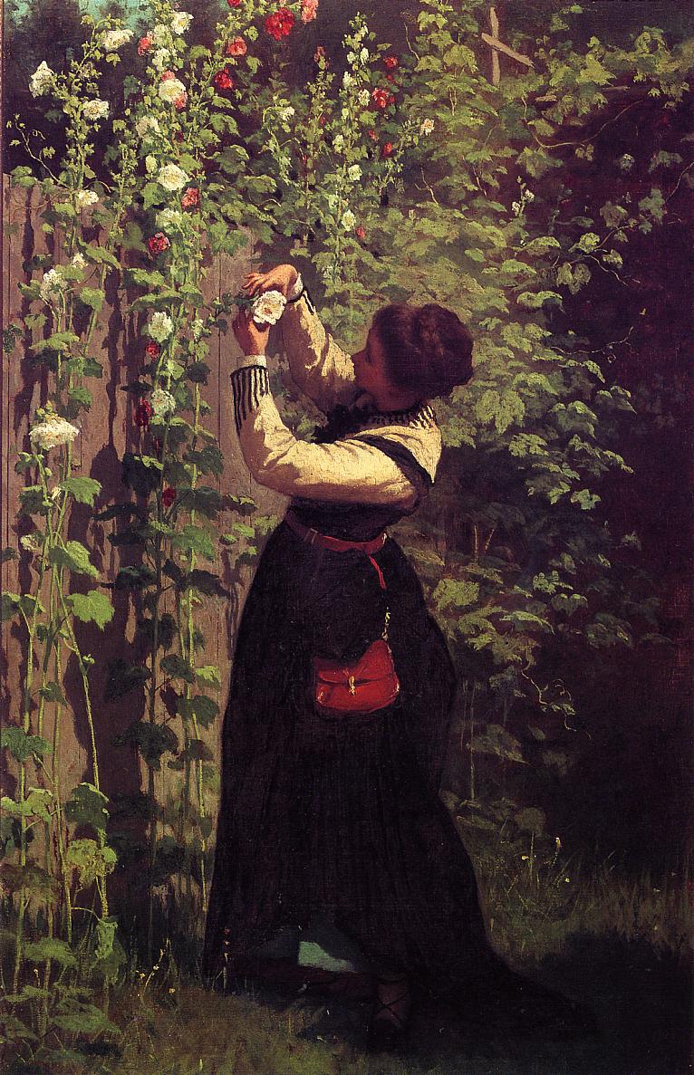 Catching the Bee, vintage artwork by Eastman Johnson, 12x8" (A4) Poster