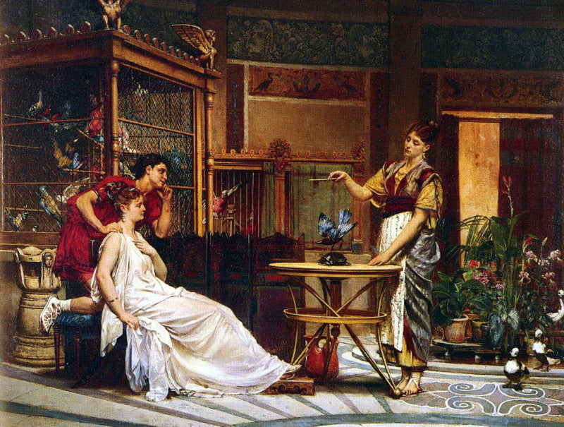 The Bird Charmer, vintage artwork by Pierre Paul Leon Glaize, 12x8" (A4) Poster