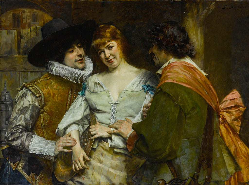 A Choice, vintage artwork by Ferdinand Roybet, 12x8" (A4) Poster