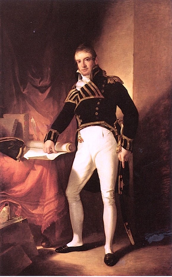 Captain Charles Stewart, vintage artwork by Thomas Sully, 12x8" (A4) Poster