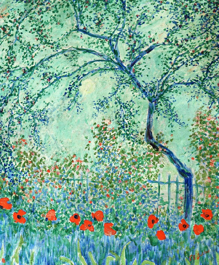 Poppies in Butler's Garden, vintage artwork by Theodore Earl Butler, 12x8" (A4) Poster