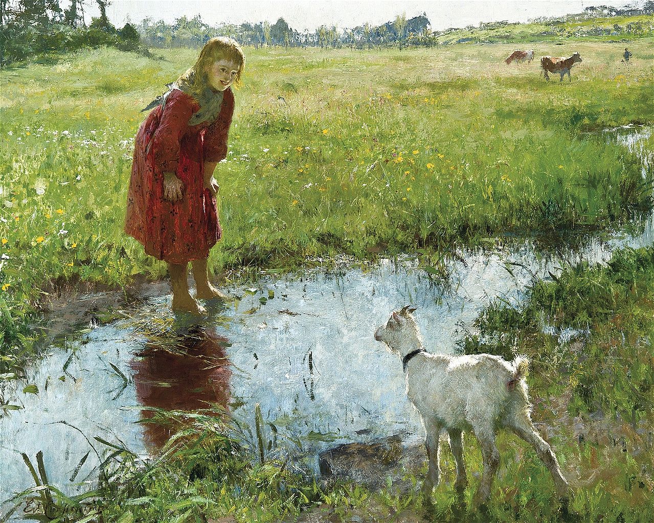 The Friend, vintage artwork by Évariste Carpentier, 12x8" (A4) Poster