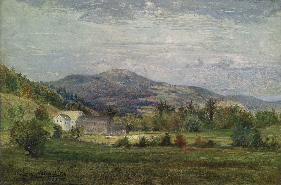 Chase's House, New Hampshire, vintage artwork by Willard Leroy Metcalf, 12x8" (A4) Poster