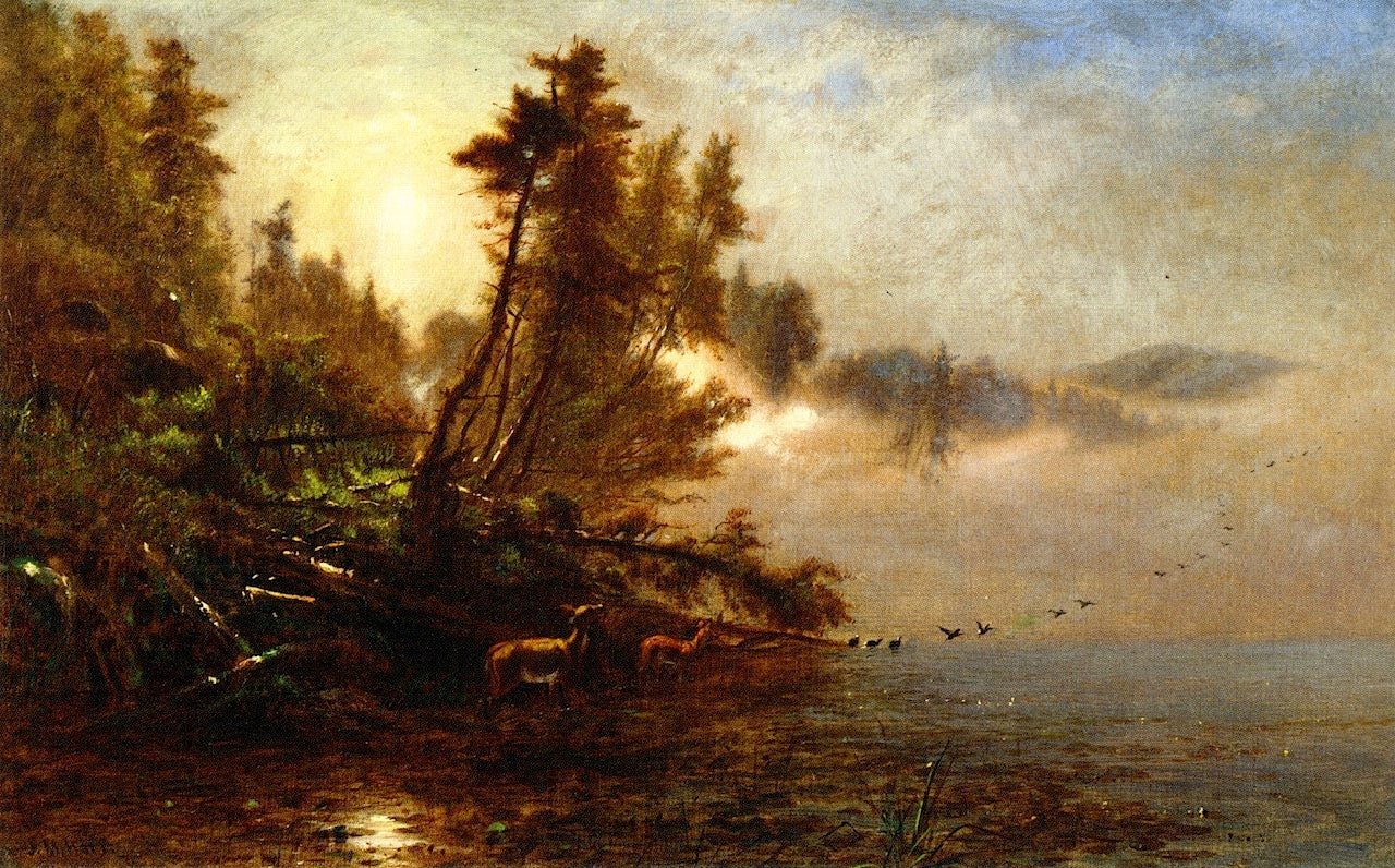 A Tranquil Morning, vintage artwork by James McDougal Hart, 12x8" (A4) Poster