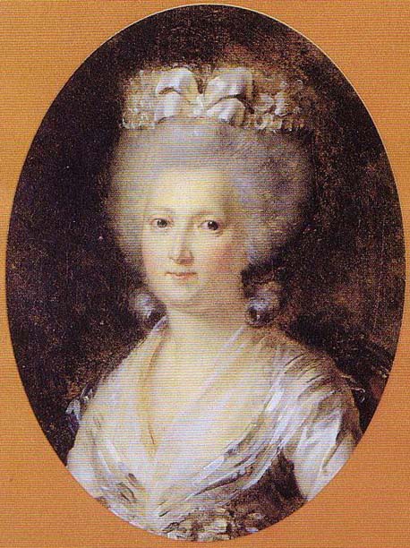 Comtesse de Gontault-Biron, vintage artwork by Élisabeth Vigee-Lebrun, 12x8" (A4) Poster