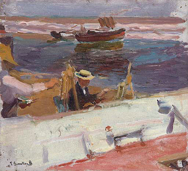 Apunte de la Playa, vintage artwork by Joaquin Sorolla y Bastida, 12x8" (A4) Poster