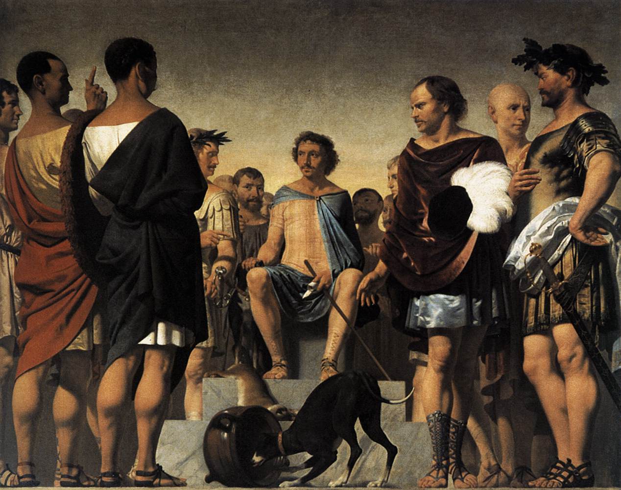 Lycurgus Demonstrates the Benefits of Education, vintage artwork by Caesar van Everdingen, 12x8" (A4) Poster