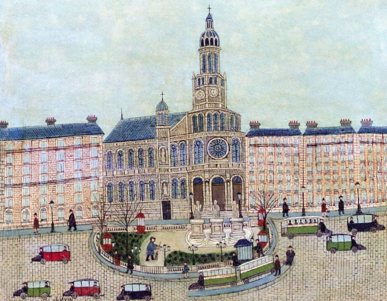 Paris, Eglise de la Trinite by Louis Vivin,A3(16x12")Poster