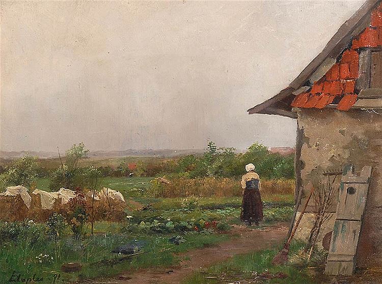 French Barnhaus by Adolf Thamm,A3(16x12")Poster