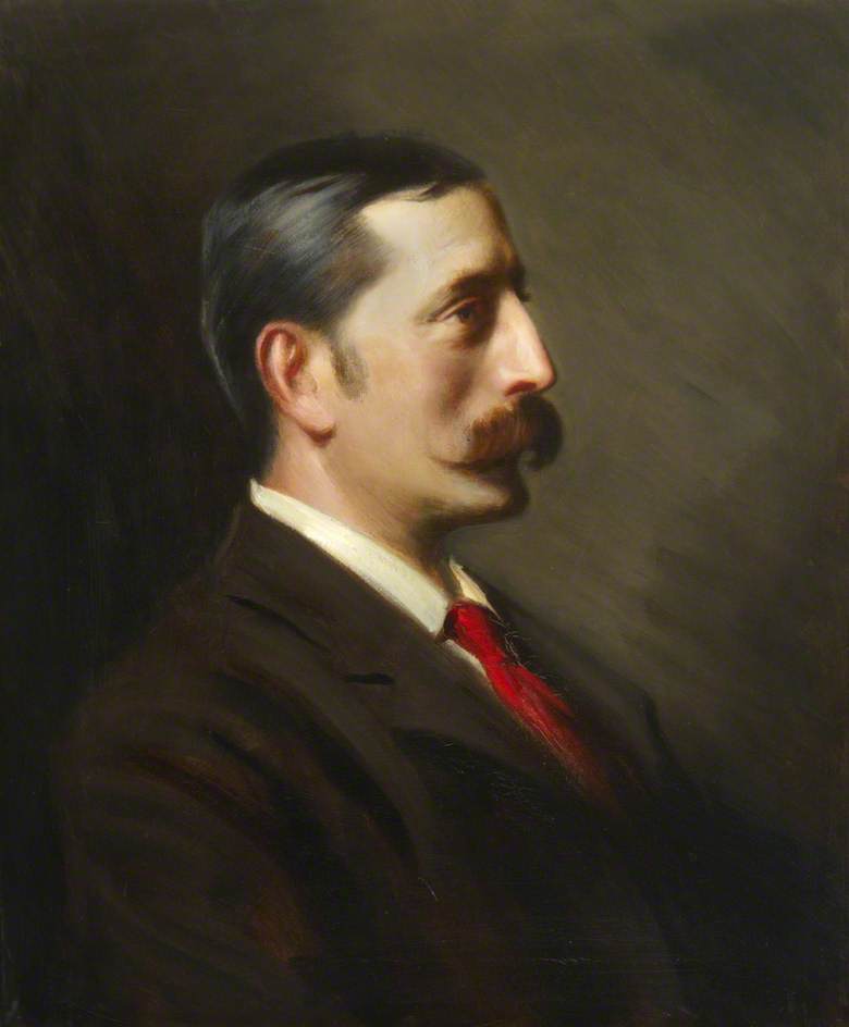 Lionel Solomon Benson, vintage artwork by Hubert von Herkomer, 12x8" (A4) Poster