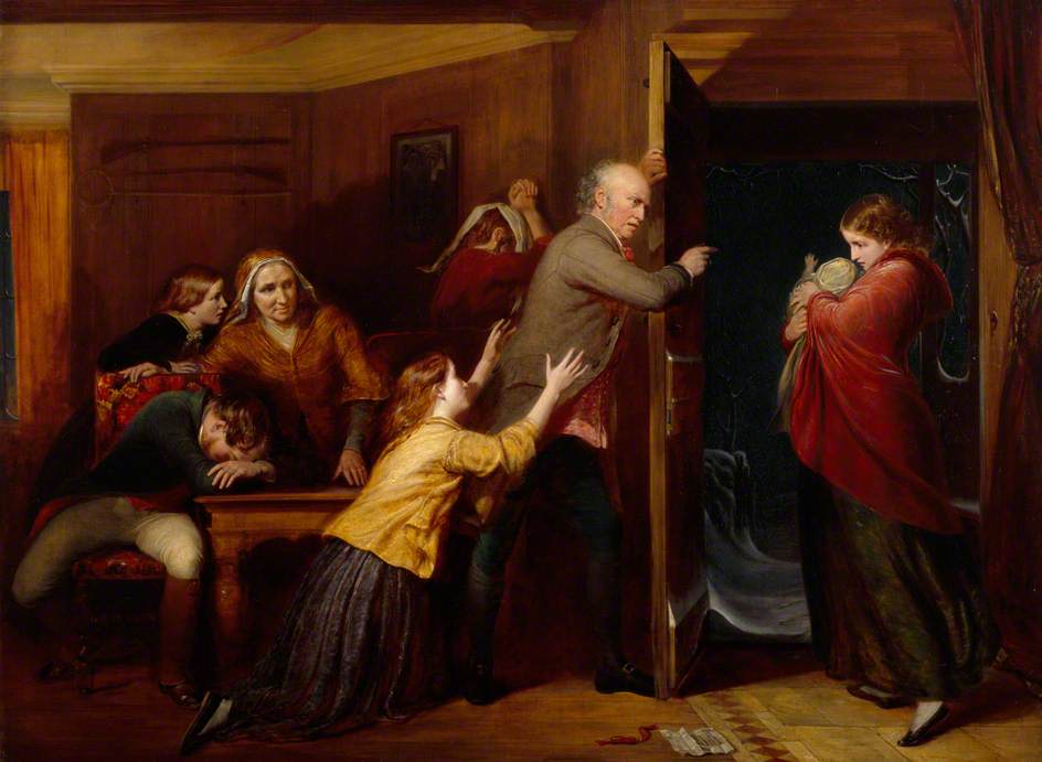 The Outcast, vintage artwork by Richard Redgrave, A3 (16x12") Poster Print