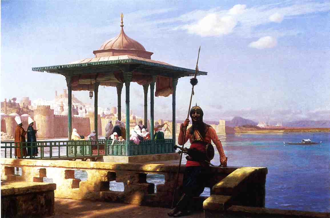 The Harem in a Kiosk, vintage artwork by Jean-Leon Gerôme, 12x8" (A4) Poster