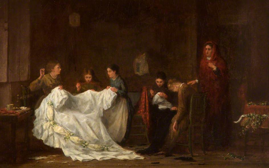 The Wedding Dress, vintage artwork by Frederick Daniel Hardy, 12x8" (A4) Poster