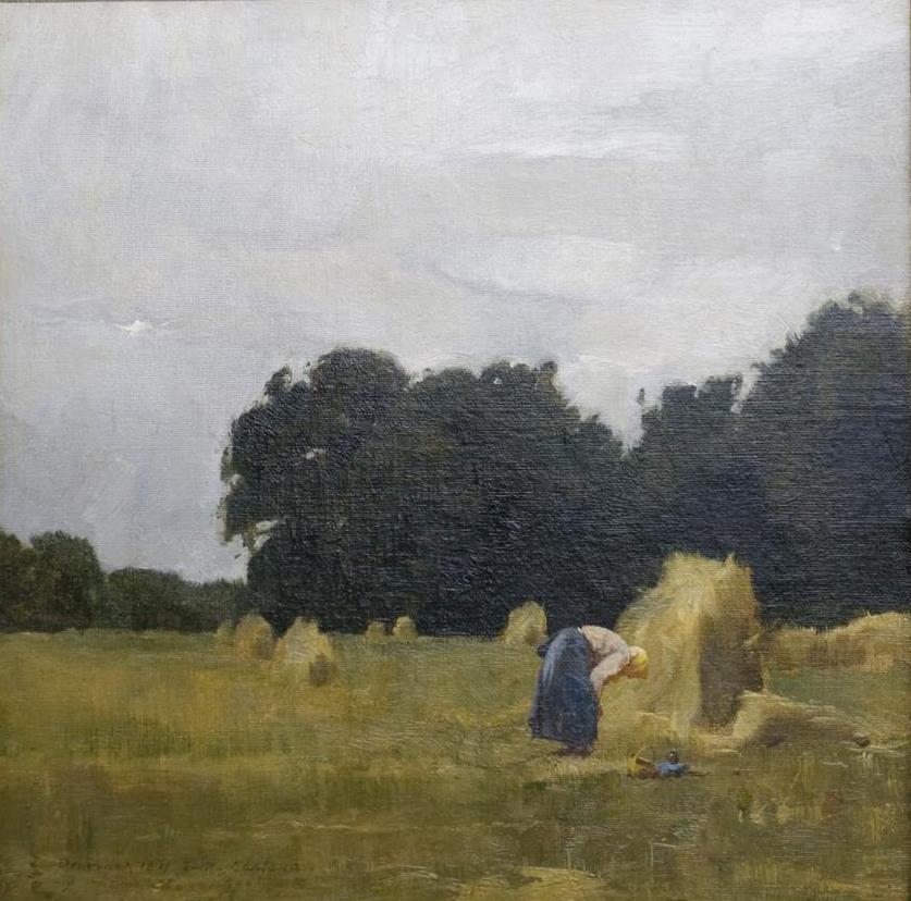 Peasant In A Field by Emil (Soren Emil) Carlsen,A3(16x12")Poster