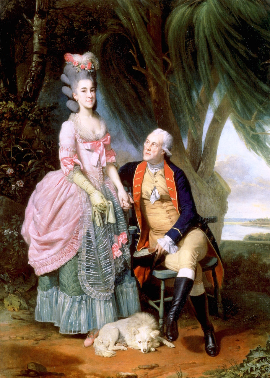 John Wilkes and His Daughter Polly, vintage artwork by Johann Zoffany, 12x8" (A4) Poster