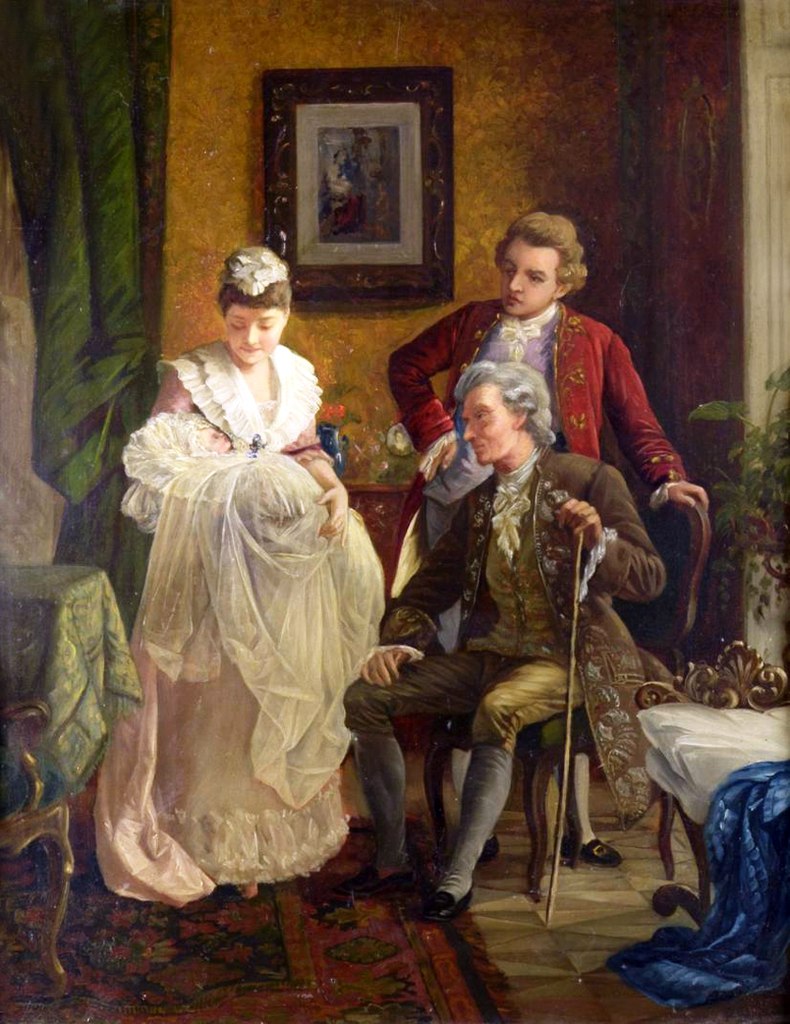 Firstborn Son, vintage artwork by Johann Hamza, 12x8" (A4) Poster