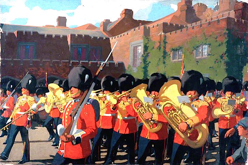London, St James's Palace, vintage artwork by Christopher Clark, 12x8" (A4) Poster
