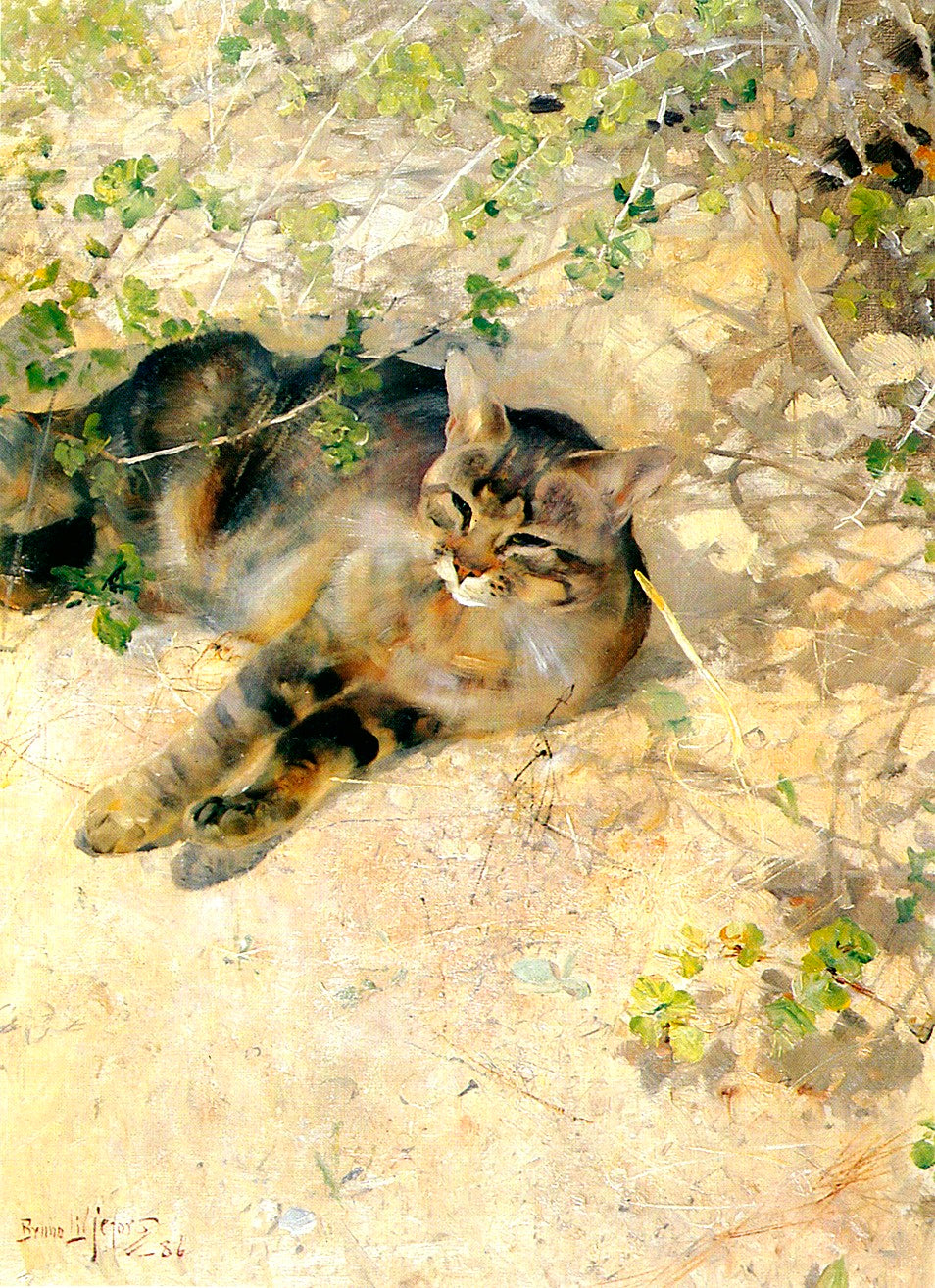 Sleeping Jeppe by Bruno Liljefors,A3(16x12")Poster