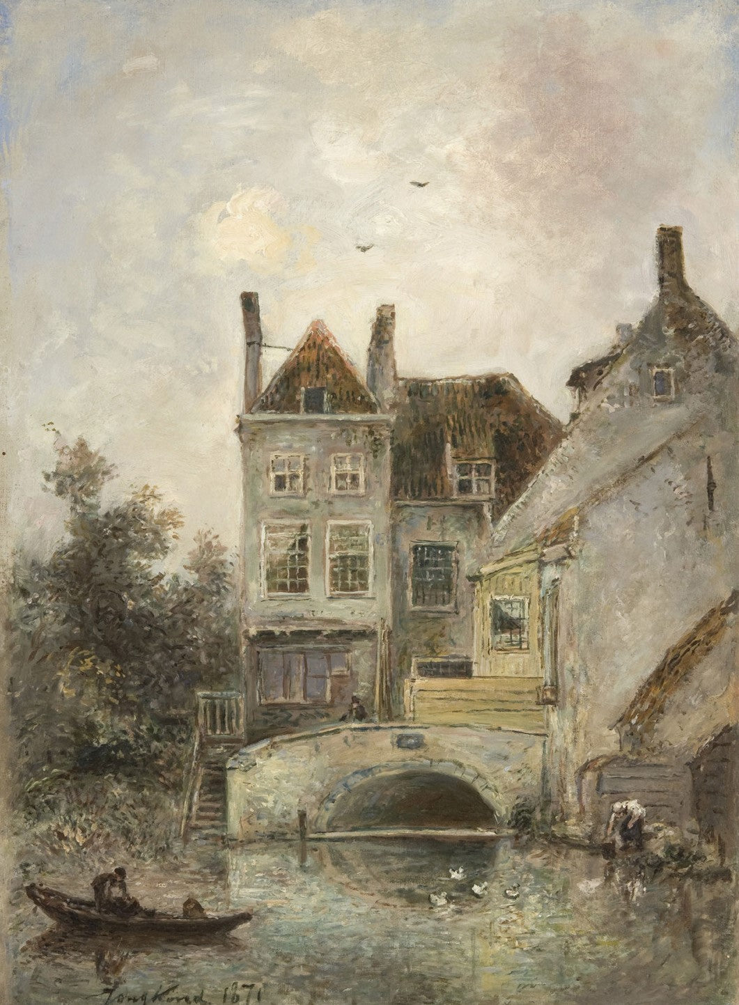 The Artist's House, Maassluis, vintage artwork by Johan Barthold Jongkind, A3 (16x12") Poster Print