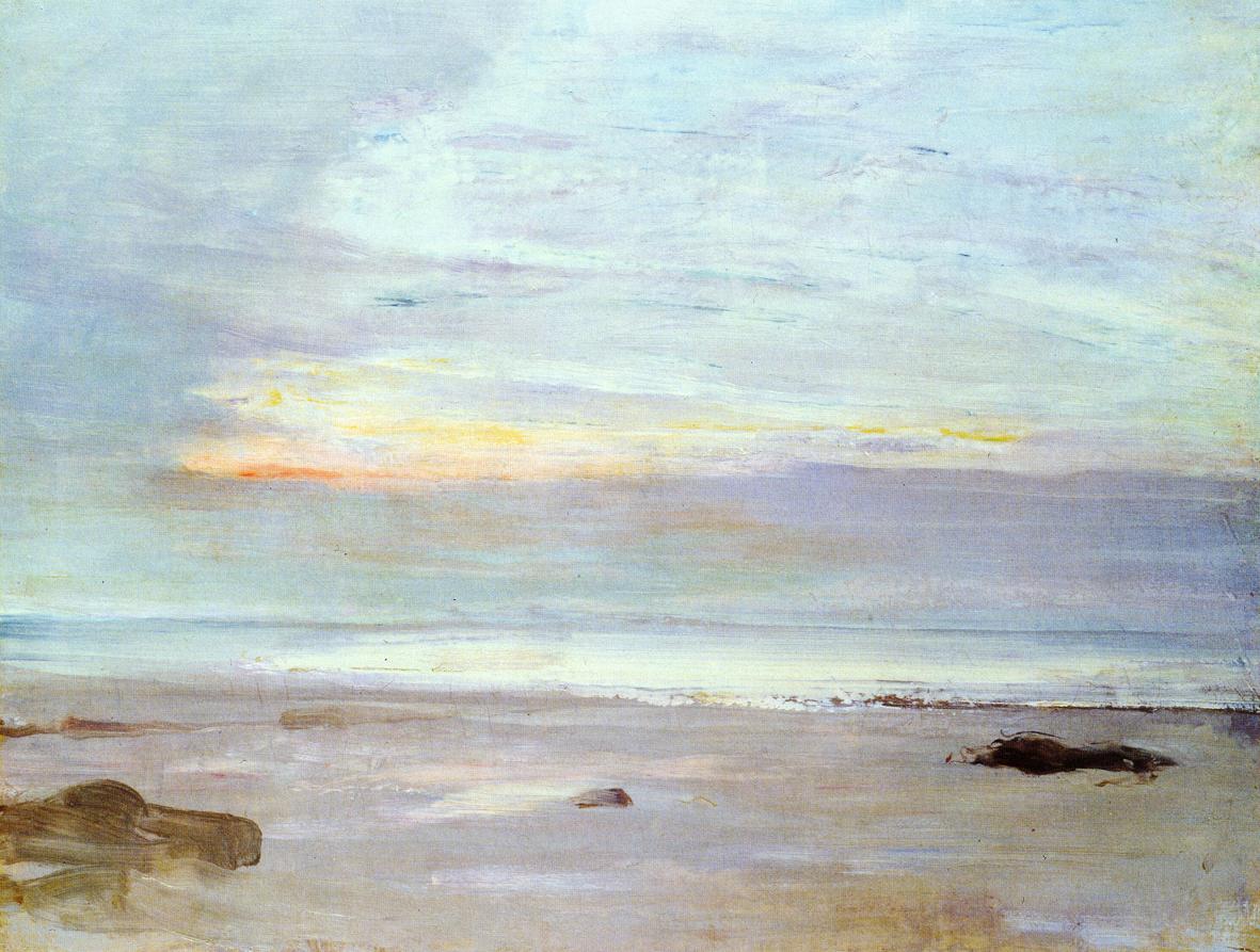 Crepuscule in Opal: Trouville, vintage artwork by James Abbott McNeill Whistler, 12x8" (A4) Poster