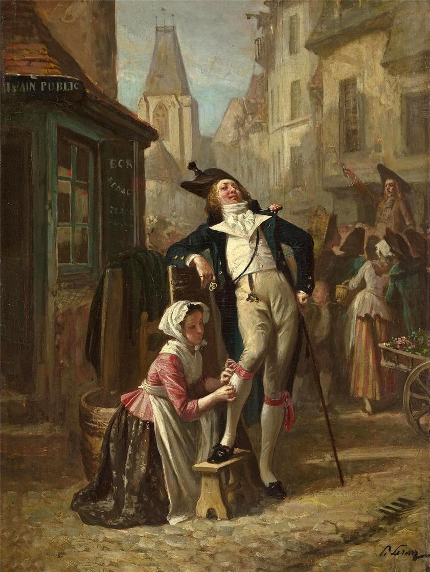 Mending the stocking by Paul-Alexandre-Alfred Leroy,A3(16x12")Poster