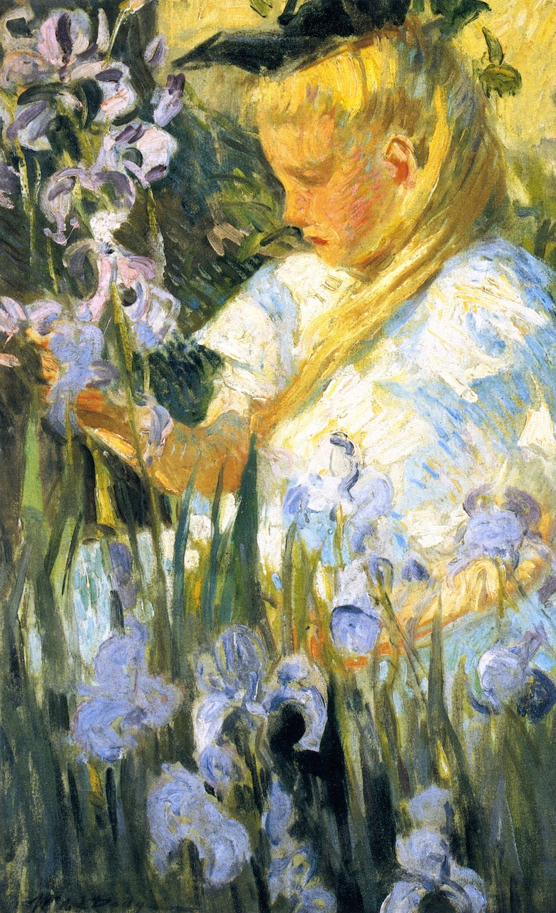 Sally Among Irises by William de Leftwich Dodge,A3(16x12")Poster