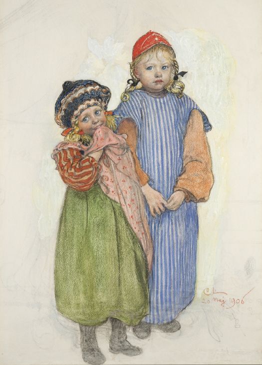Carpenter Hellberg’s Children by Carl Larsson,A3(16x12")Poster