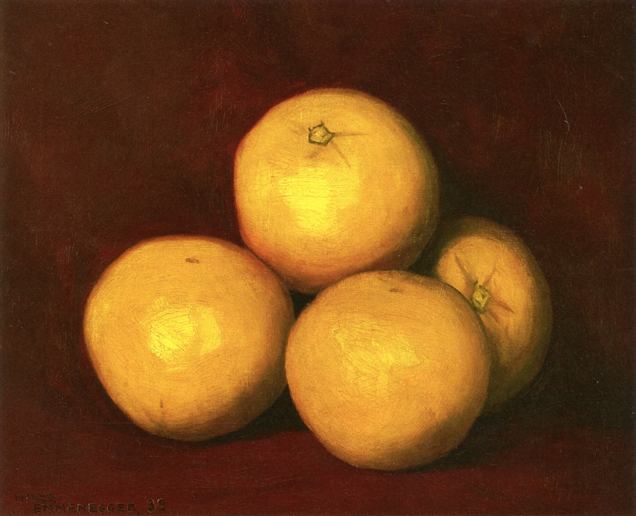 Four Grapefruits by Hans Emmenegger,A3(16x12")Poster