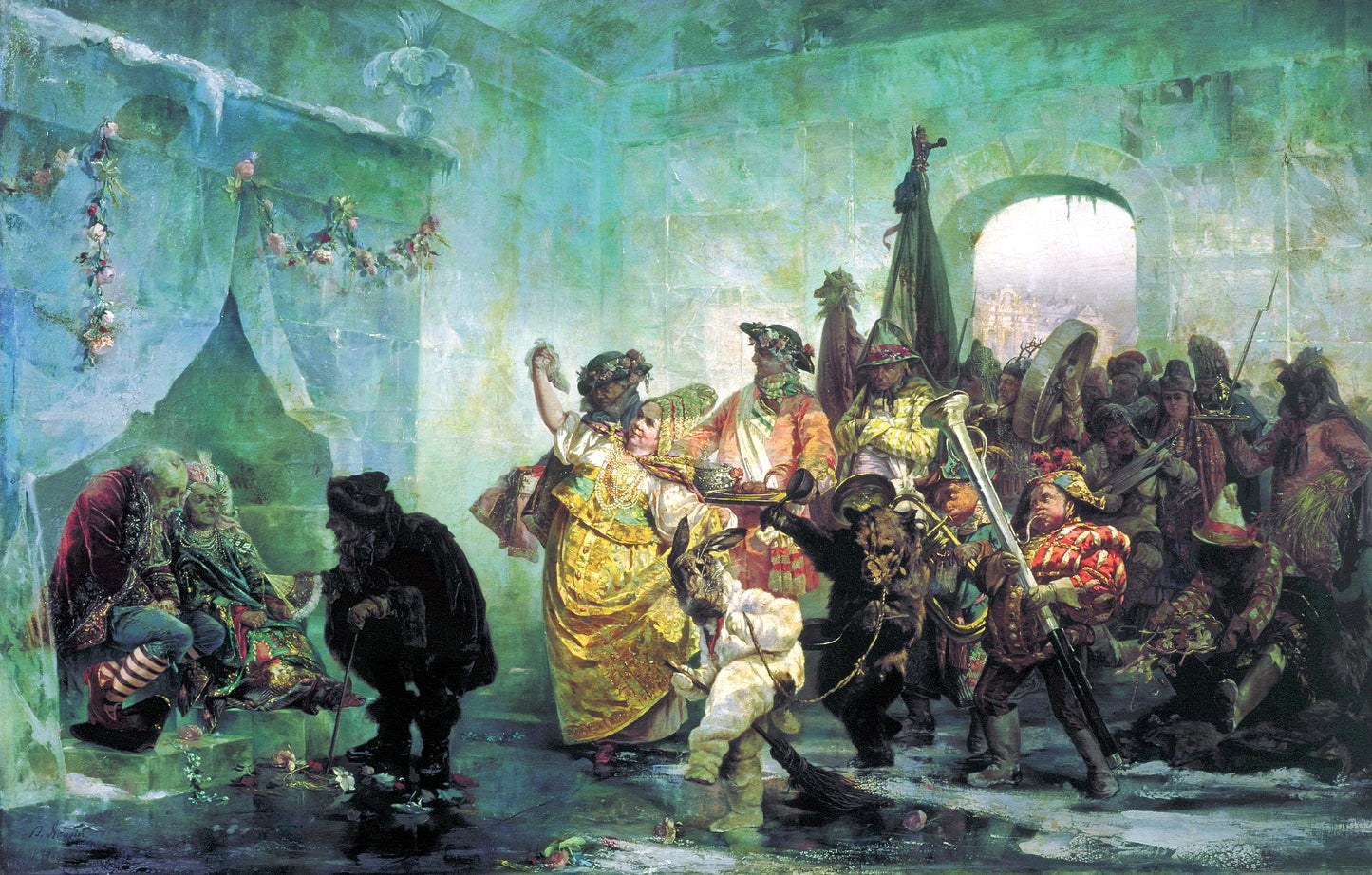 An Ice Palace, vintage artwork by Valery Yakobi, 12x8" (A4) Poster