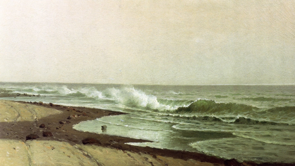 Coastal Scene, New Jersey, vintage artwork by William Weisman, 12x8" (A4) Poster