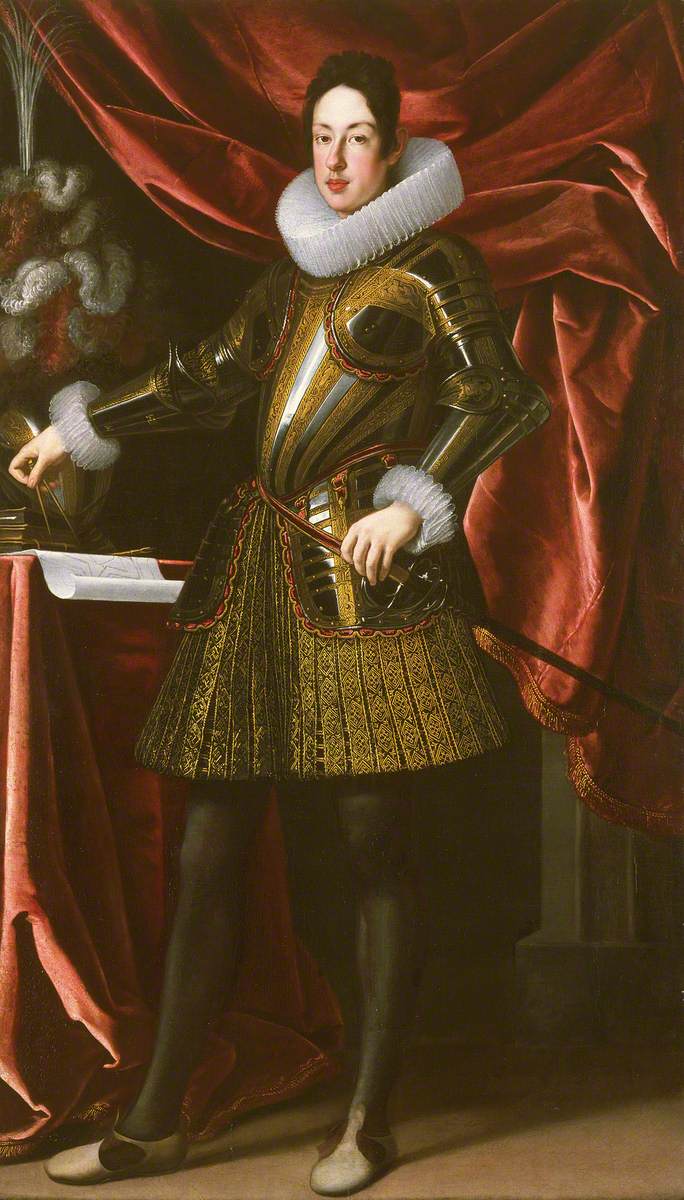 Grand Duke Ferdinand II of Tuscany, vintage artwork by Justus Sustermans, 12x8" (A4) Poster