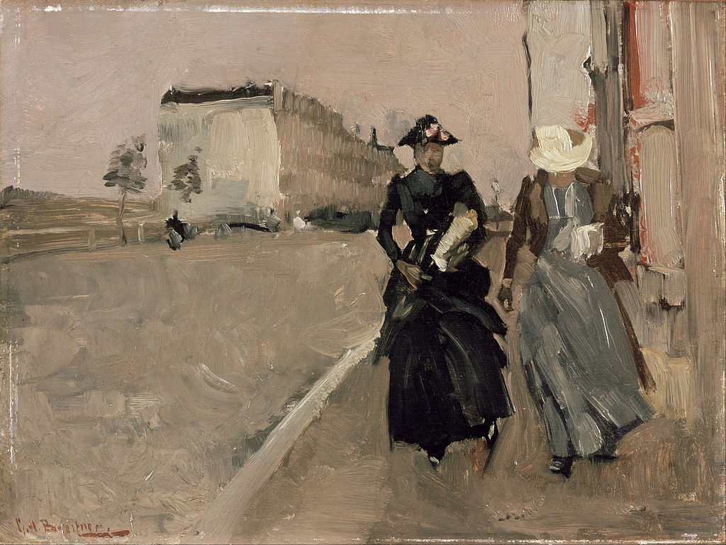 Gust of Wind, vintage artwork by George Hendrik Breitner, 12x8" (A4) Poster