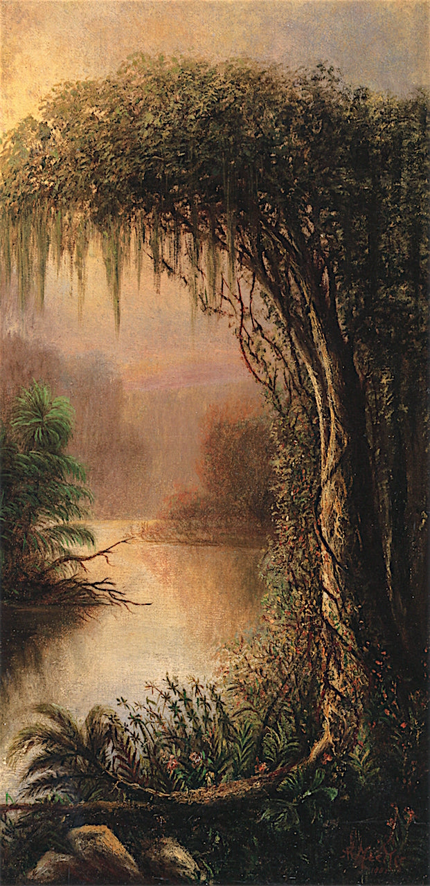 Bayou, vintage artwork by Joseph Rusling Meeker, 12x8" (A4) Poster