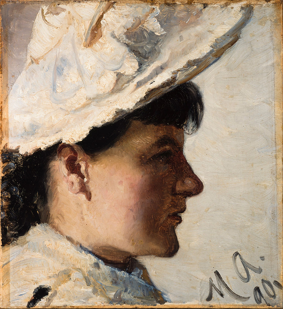Gerda Ahlborn, vintage artwork by Michael Peter Ancher, 12x8" (A4) Poster